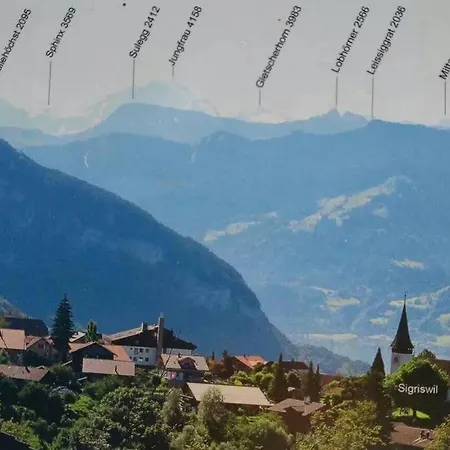 Panoramic Lake Thun & Alps View Apartment Near Interlaken * 지그리스빌