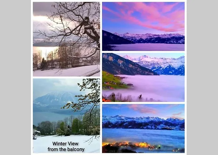 Hébergement de vacances Panoramic Lake Thun & Alps View Apartment Near Interlaken